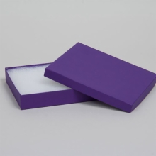 (#65) 6 x 5 x 1 MATTE DEEP PURPLE JEWELRY BOXES