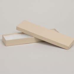 (#82A) 8 x 2 x 7/8 OATMEAL GROOVE JEWELRY BOXES