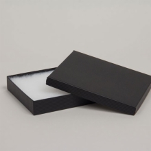 (#53) 5-1/4 x 3-3/4 x 7/8 BLACK PINSTRIPE JEWELRY BOXES