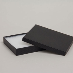 (#53) 5-1/4 x 3-3/4 x 7/8 BLACK PINSTRIPE JEWELRY BOXES