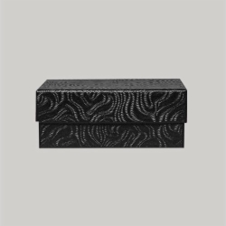 (#21) 2-1/2 x 1-1/2 x 7/8 BLACK SWIRL JEWELRY BOXES