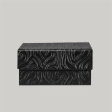 (#32) 3-1/6 x 2-1/8 x 1 BLACK SWIRL JEWELRY BOXES