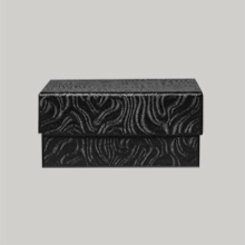 (#33) 3-1/2 x 3-1/2 x 1 BLACK SWIRL JEWELRY BOXES