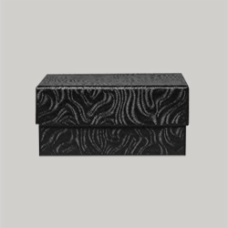 (#33) 3-1/2 x 3-1/2 x 1 BLACK SWIRL JEWELRY BOXES