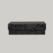 (#53) 5-1/4 x 3-3/4 x 7/8 BLACK SWIRL JEWELRY BOXES