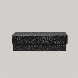 (#53) 5-1/4 x 3-3/4 x 7/8 BLACK SWIRL JEWELRY BOXES