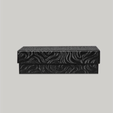 (#65) 6 x 5 x 1 BLACK SWIRL JEWELRY BOXES