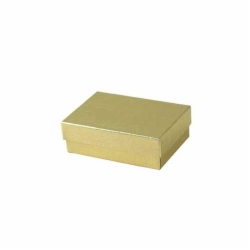 (#32) 3-1/16 x 2-1/8 x 1 GOLD LINEN JEWELRY BOXES