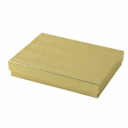 (#53) 5-1/4 x 3-3/4 x 7/8 GOLD LINEN JEWELRY BOXES
