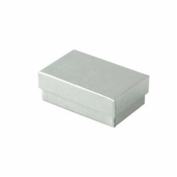 (#11) 1-3/4 x 1-1/8 x 5/8 SILVER LINEN JEWELRY BOXES