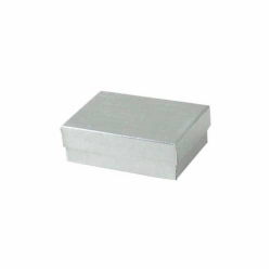 (#32) 3-1/16 x 2-1/8 x 1 SILVER LINEN JEWELRY BOXES