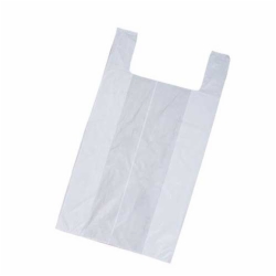 14 x 9 x 26 WHITE HIGH DENSITY PLASTIC T-SHIRT BAGS