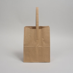 #10 7.75 x 4.75 x 10 NATURAL KRAFT FLAT HANDLE BAGS