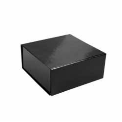 8 x 8 x 3-1/8 BLACK GLOSS MAGNETIC GIFT BOX
