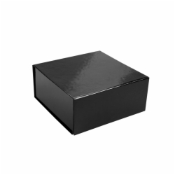 6 x 6 x 2-3/4 BLACK GLOSS MAGNETIC GIFT BOX