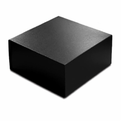 6 x 6 x 2-3/4 BLACK LEATHER MAGNETIC GIFT BOX