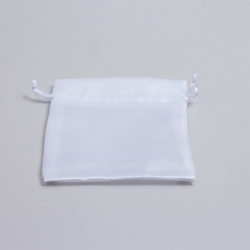3 x 4 WHITE SATIN DRAWSTRING POUCH