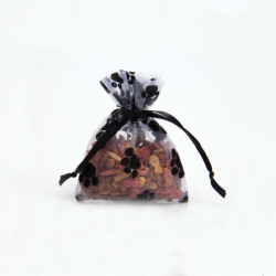 3 x 4 PAW PRINT ORGANZA POUCHES
