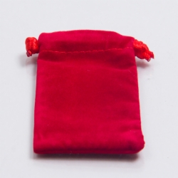 4 x 5 RED VELVET DRAWSTRING POUCHES