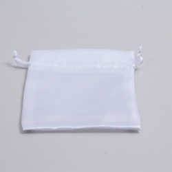 4 x 5 WHITE SATIN DRAWSTRING POUCH