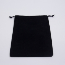 4 x 5 BLACK FAUX SUEDE DRAWSTRING POUCH