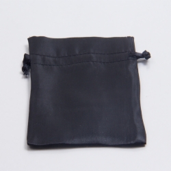 5 x 6.5 BLACK SATIN DRAWSTRING POUCH