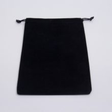 5 x 7 BLACK FAUX SUEDE DRAWSTRING POUCH