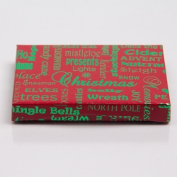 4-5/8 x 3-3/8 x 5/8 RED CHRISTMAS MEMORIES GIFT CARD BOX WITH POP-UP INSERT