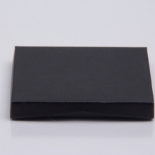 4-5/8 x 3-3/8 x 5/8 BLACK RIB GIFT CARD BOX WITH PLASTIC INSERT