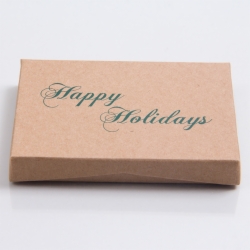 4-5/8 x 3-3/8 x 5/8 KRAFTY HOLIDAY GIFT CARD BOX WITH PLATFORM INSERT