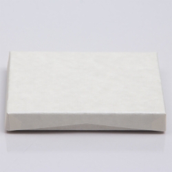 4-5/8 x 3-3/8 x 5/8 IVORY RIB GIFT CARD BOX WITH POP-UP INSERT