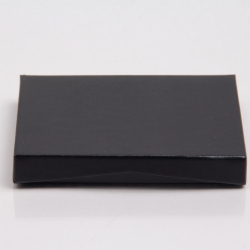 4-5/8 x 3-3/8 x 5/8 BLACK TIE GIFT CARD BOX WITH SILVER POP-UP INSERT