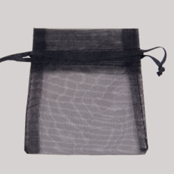 5 x 6.5 BLACK SHEER ORGANZA POUCHES