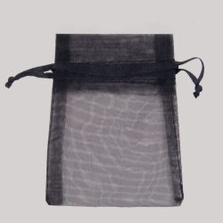 5.5 x 9 BLACK SHEER ORGANZA POUCHES