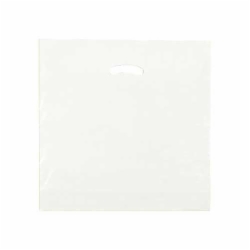 18 x 18 x 4 WHITE SUPER GLOSS PLASTIC BAGS