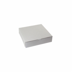 10 x 10 x 2.5 WHITE ONE-PIECE BAKERY BOXES