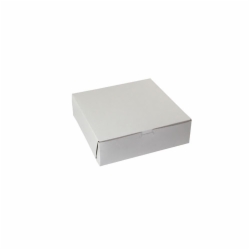 10 x 10 x 3 WHITE ONE-PIECE BAKERY BOXES