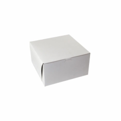 10 x 10 x 5.5 WHITE ONE-PIECE BAKERY BOXES