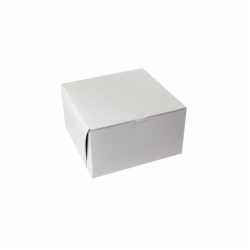 10 x 10 x 6 WHITE ONE-PIECE BAKERY BOXES