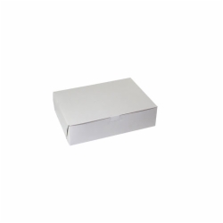 10 x 6 x 3.5 WHITE ONE-PIECE BAKERY BOXES