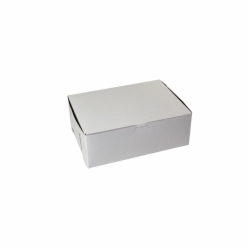 27.5 x 19 x 3 WHITE ONE-PIECE BAKERY BOXES