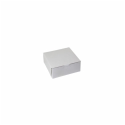 6 x 6 x 3 WHITE ONE-PIECE BAKERY BOXES