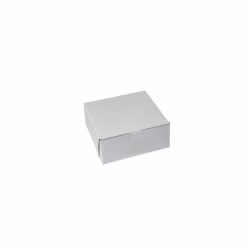 8 x 8 x 3 WHITE ONE-PIECE BAKERY BOXES