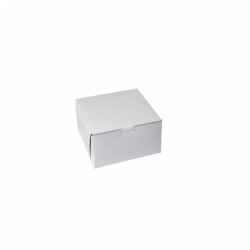 7 x 7 x 3 WHITE ONE-PIECE BAKERY BOXES