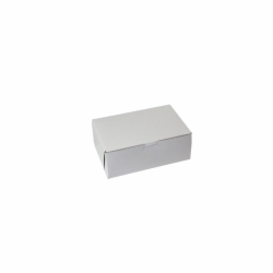 8 x 5.5 x 3 WHITE ONE-PIECE BAKERY BOXES