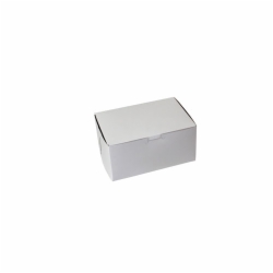 8 x 5.5 x 4 WHITE ONE-PIECE BAKERY BOXES