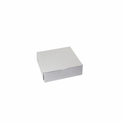8 x 8 x 2.5 WHITE ONE-PIECE BAKERY BOXES