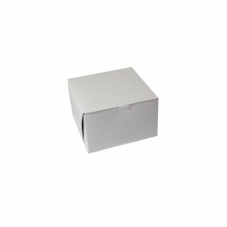 8 x 8 x 5 WHITE ONE-PIECE BAKERY BOXES