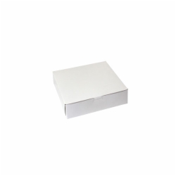 9 x 9 x 2.5 WHITE ONE-PIECE BAKERY BOXES