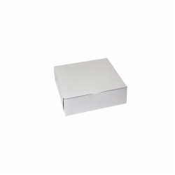 9 x 9 x 3 WHITE ONE-PIECE BAKERY BOXES